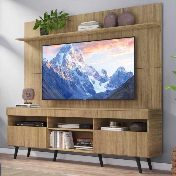 Encontraproduto.com.br - Rack Retrô Com Painel Tv 65