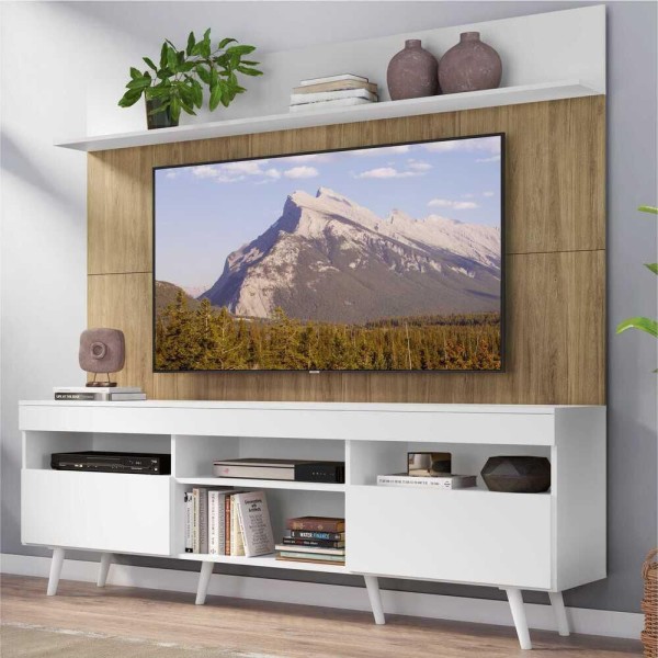 Encontraproduto.com.br - Rack Retrô Com Painel Tv 65