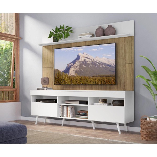 Encontraproduto.com.br - Rack Retrô Com Painel Tv 65