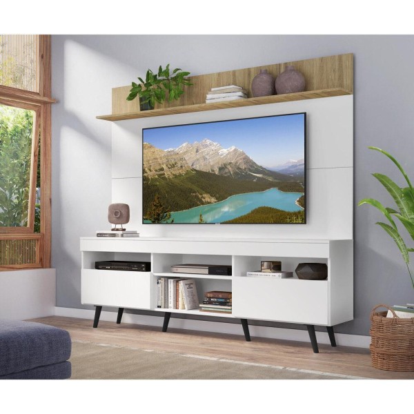 Encontraproduto.com.br - Rack Retrô Com Painel E Suporte Tv 65
