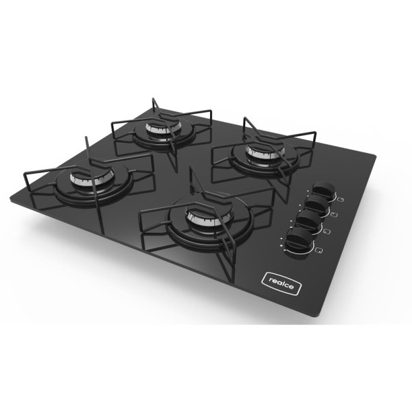 Encontraproduto.com.br - Cooktop 4 Bocas A Gás Realce Bivolt Cr214 Preto Bivolt