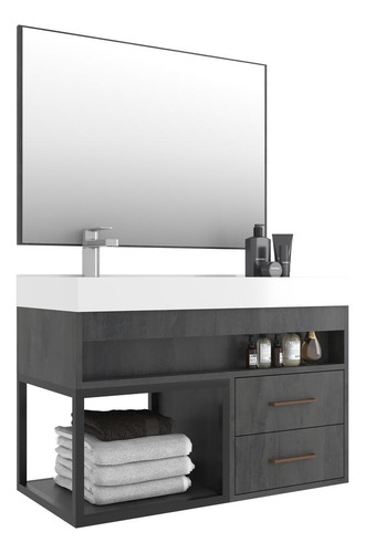 Gabinete Banheiro Cuba E Espelheira 80Cm MultimóveisVcr10071