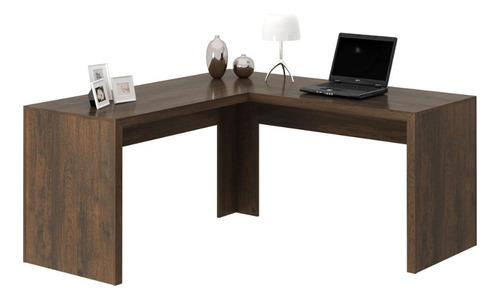 Escrivaninha/Mesa Escritório De Canto Multimóveis Vcr25024 Preto Preto
