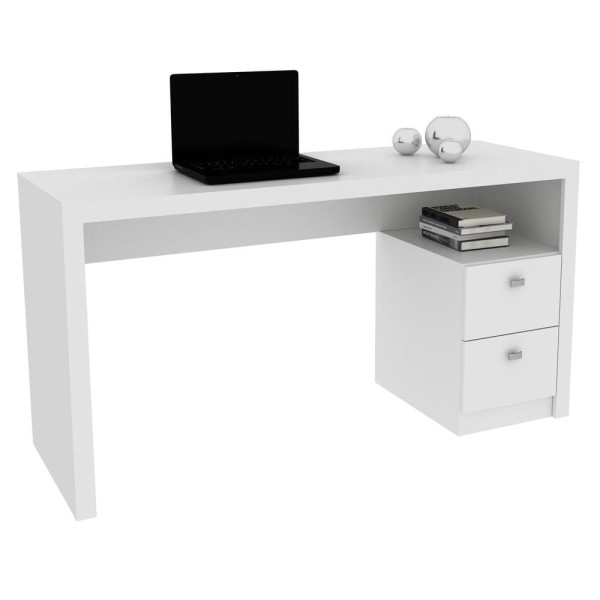 Encontraproduto.com.br - Escrivaninha Com 2 Gavetas Multimóveis Vcr25033 Branco