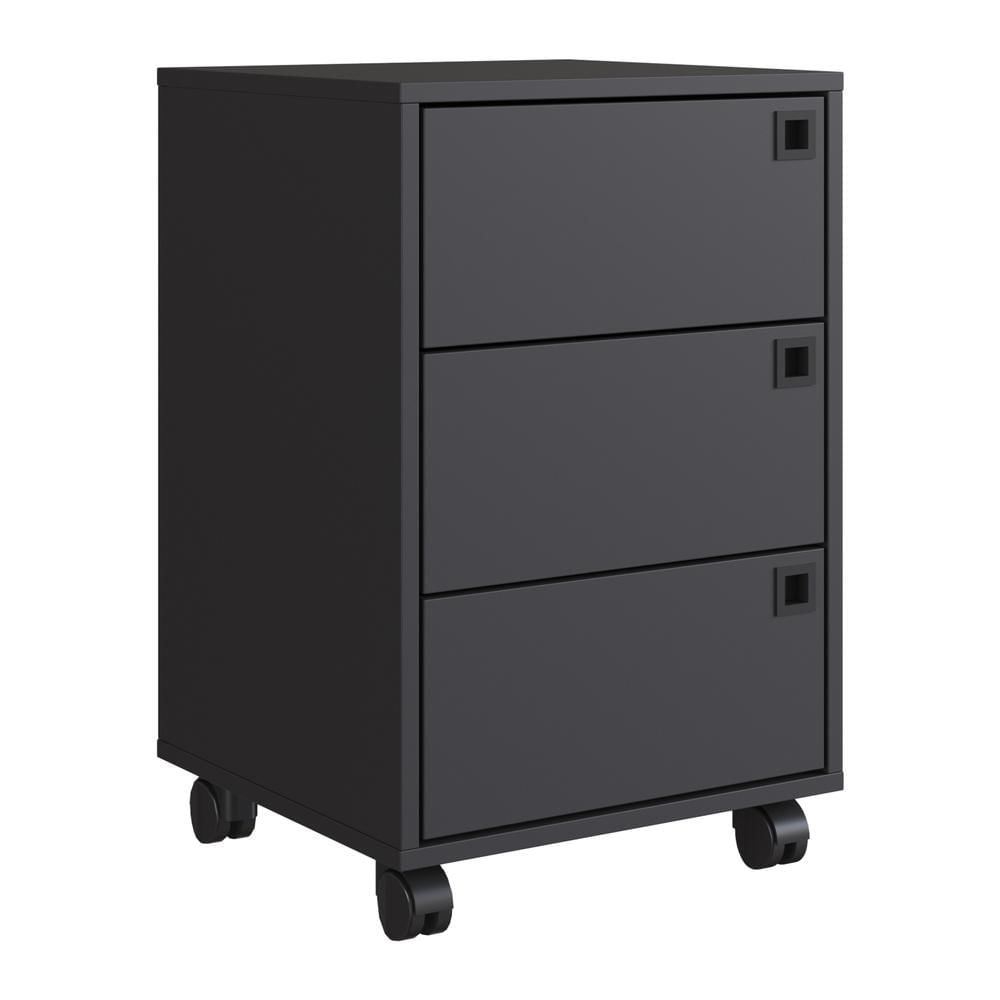 Encontraproduto.com.br - Gaveteiro Com 3 Gavetas E Rodízios Multimóveis Vcr25220Preto