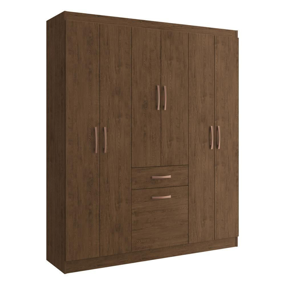 Guarda-roupa 7 Portas 1 Gaveta Nairóbi Multimóveis Vcr4154 Amarula Amarula