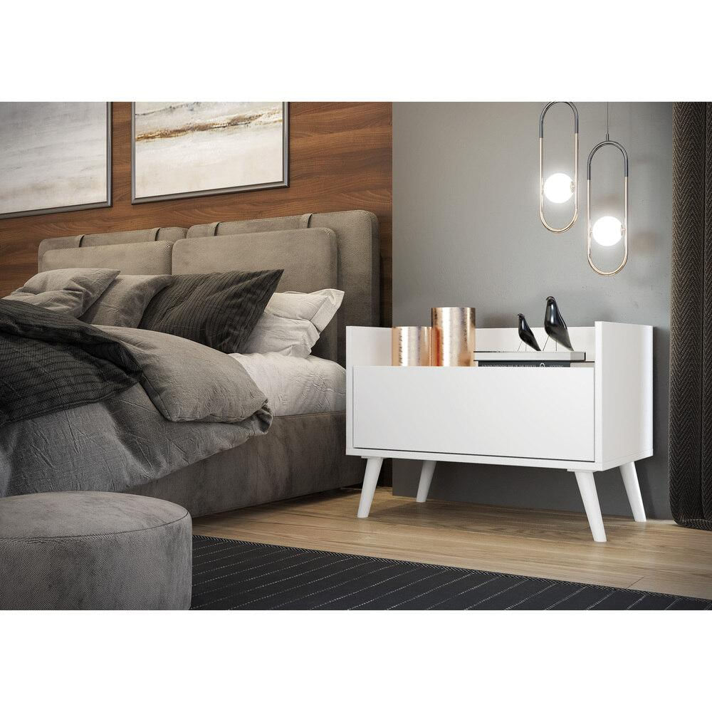 Encontraproduto.com.br - Kit com 2 Mesas de Cabeceira 60cm Retrô Multimóveis V3633