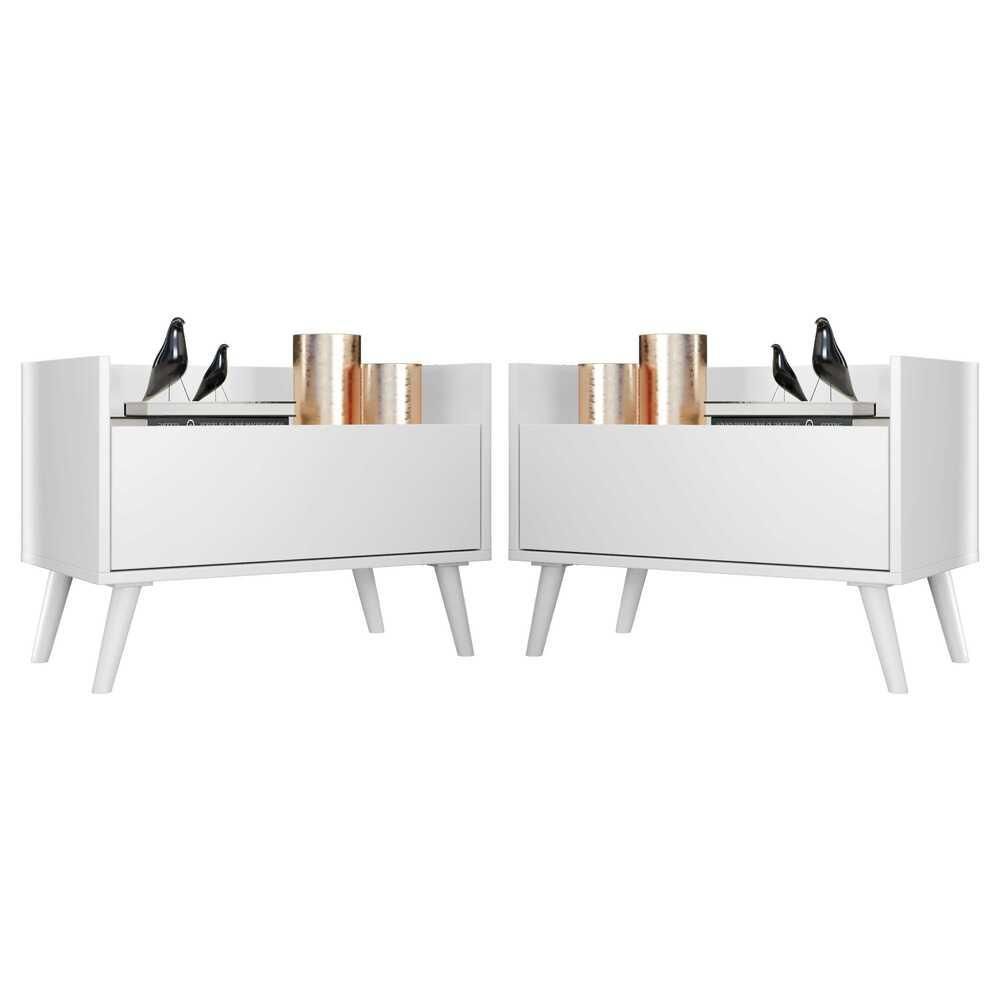 Encontraproduto.com.br - Kit com 2 Mesas de Cabeceira 60cm Retrô Multimóveis V3633