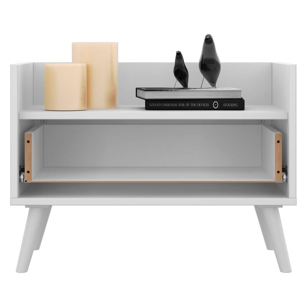 Encontraproduto.com.br - Kit com 2 Mesas de Cabeceira 60cm Retrô Multimóveis V3633