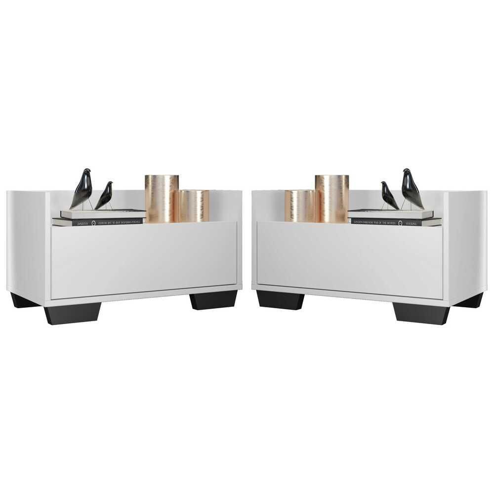 Encontraproduto.com.br - Kit com 2 Mesas de Cabeceira 60cm Multimóveis V3634