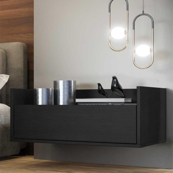 Encontraproduto.com.br - Kit com 2 Mesas de Cabeceira 80cm Suspensa Multimóveis V4005