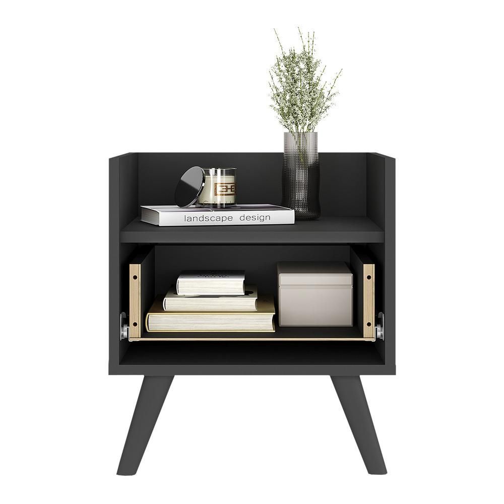 Encontraproduto.com.br - Kit com 2 Mesas de Cabeceira 40cm Retrô Multimóveis V4044