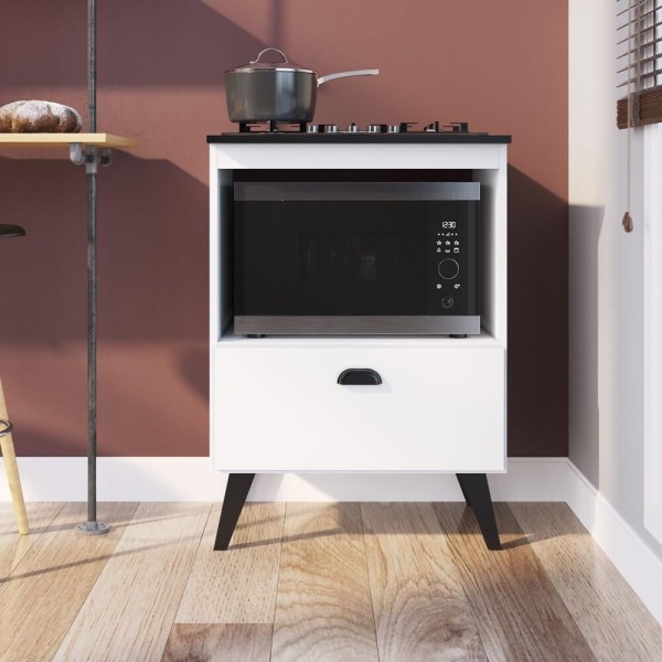 Encontraproduto.com.br - Balcão Retrô Para Forno E Cooktop Multimóveis Cr20094 Branco Branco
