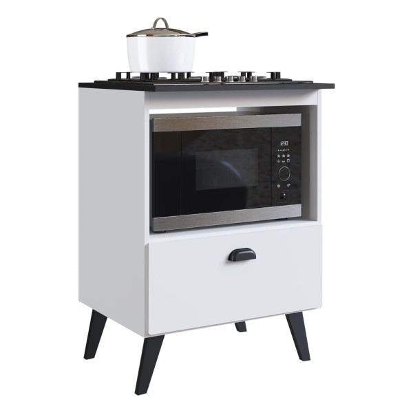 Encontraproduto.com.br - Balcão Retrô Para Forno E Cooktop Multimóveis Cr20094 Branco Branco