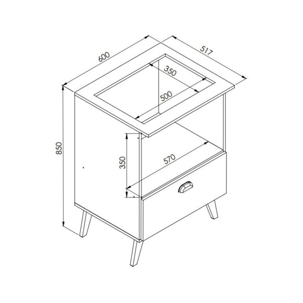 Encontraproduto.com.br - Balcão Retrô Para Forno E Cooktop Multimóveis Cr20094 Branco Branco