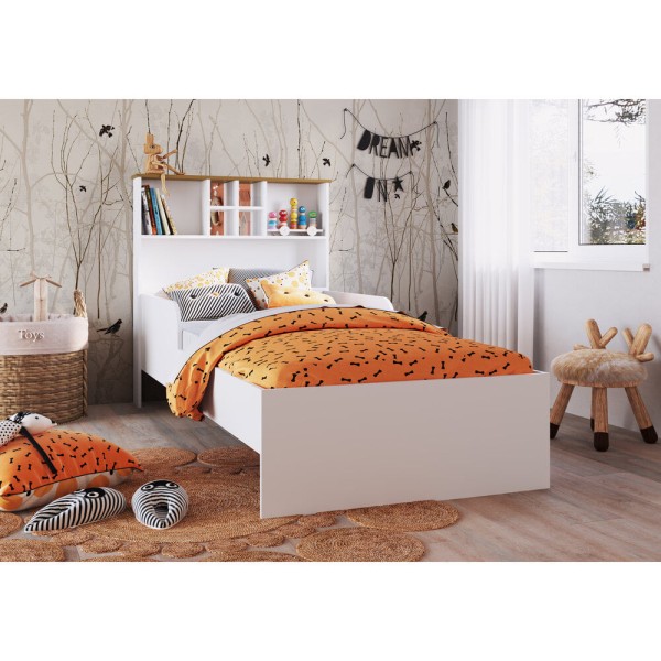 Encontraproduto.com.br - Cama Infantil Com Nichos Para Colchão 188x88cm Multimóveis Cr40069 Branca Branco
