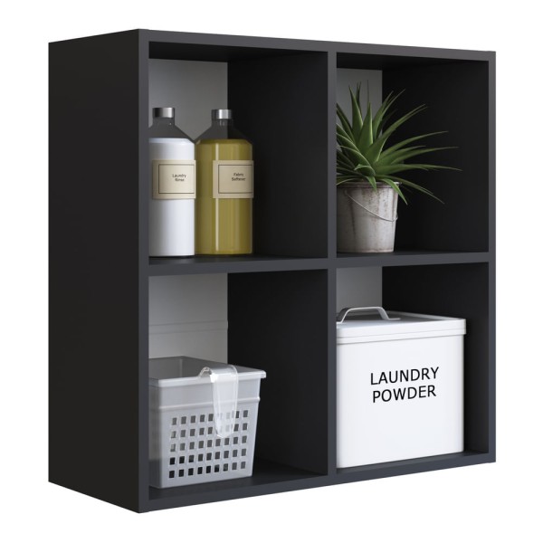 Encontraproduto.com.br - Armário Lavanderia com Prateleiras Multimóveis CR30034 Preto