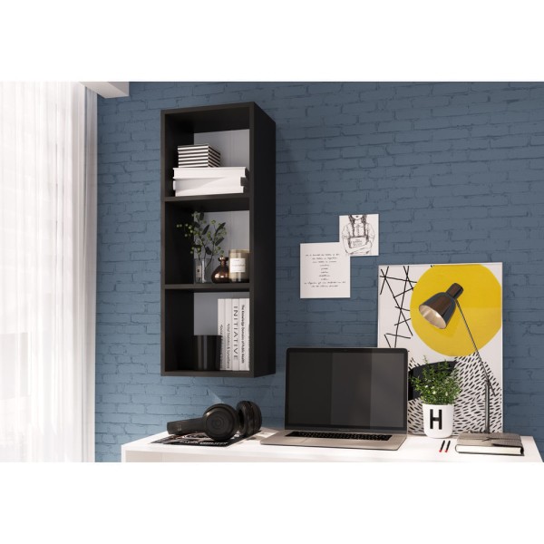 Encontraproduto.com.br - Armário Aéreo Escritório 2 Prateleiras Multimóveis CR25247 Preto