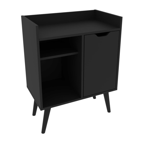 Encontraproduto.com.br - Aparador Retrô 60cm com 1 Porta Multimóveis CR50063 Preto