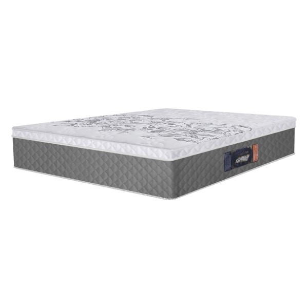 Encontraproduto.com.br - Colchão Queen Gazin 158x32x198cm - Densidade D45 Cr400c Cinza/branco