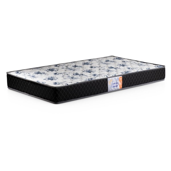 Encontraproduto.com.br - Colchão Solteiro Gazin 98x15x198cm - Espuma D33 Cr408c Preto/branco