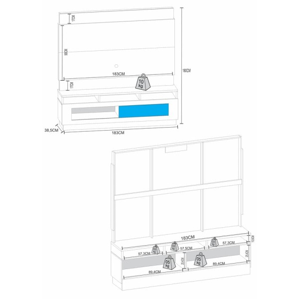 Encontraproduto.com.br - Rack com Painel TV até 65
