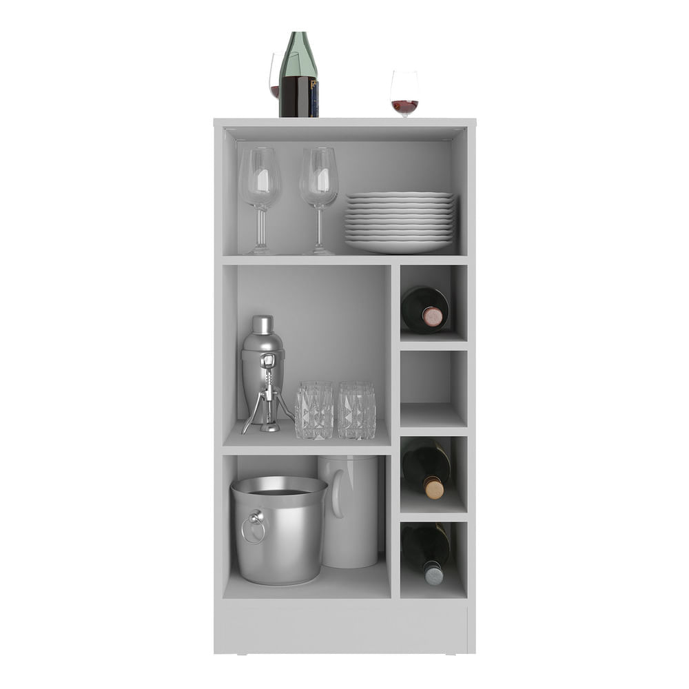 Encontraproduto.com.br - Bancada Balcão/Mesa de Cozinha com Adega e 1 Porta Multimóveis MP2144 Branco