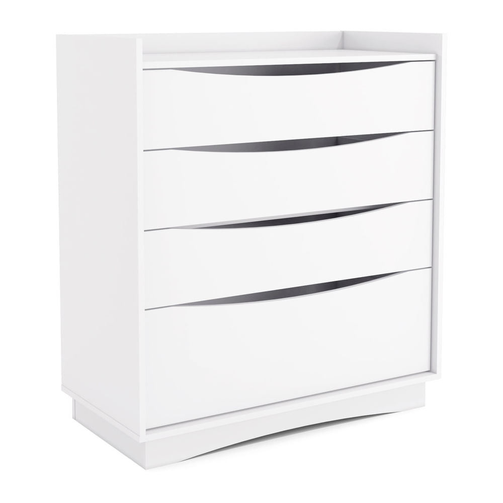 Encontraproduto.com.br - Cômoda Com 4 Gavetas Multimóveis Cr35152 Branco Branco