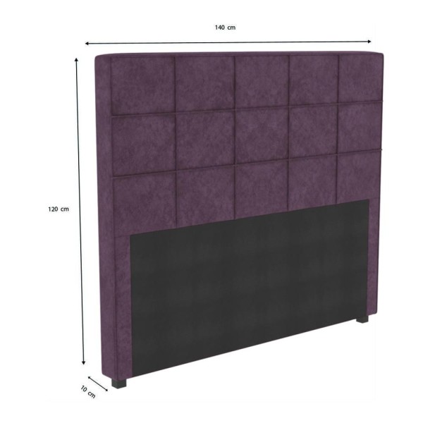 Encontraproduto.com.br - Cabeceira Estofada Casal 140cm Multimóveis CR35160 Berinjela
