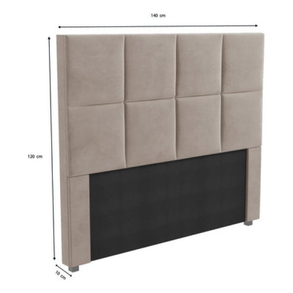 Encontraproduto.com.br - Cabeceira Estofada Casal 140cm Multimóveis Cr35165 Cinza Cinza