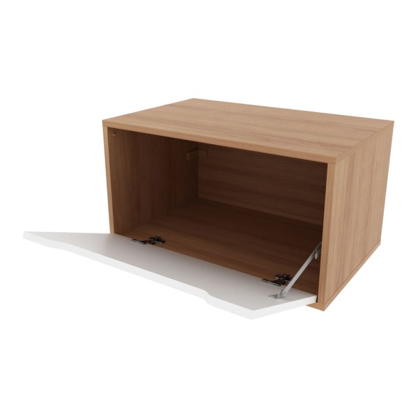 Encontraproduto.com.br - Gabinete Banheiro Suspenso 60cm com 1 Porta Multimóveis CR10123 Amêndoa/Branco