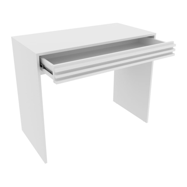 Encontraproduto.com.br - Escrivaninha/Mesa Escritório 90cm com 1 Gaveta Multimóveis CR25261 Branco