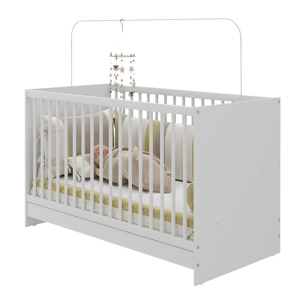 Encontraproduto.com.br - Berço 3 em 1 para Colchão 60 x 130 cm Multimóveis MP0527G Branco