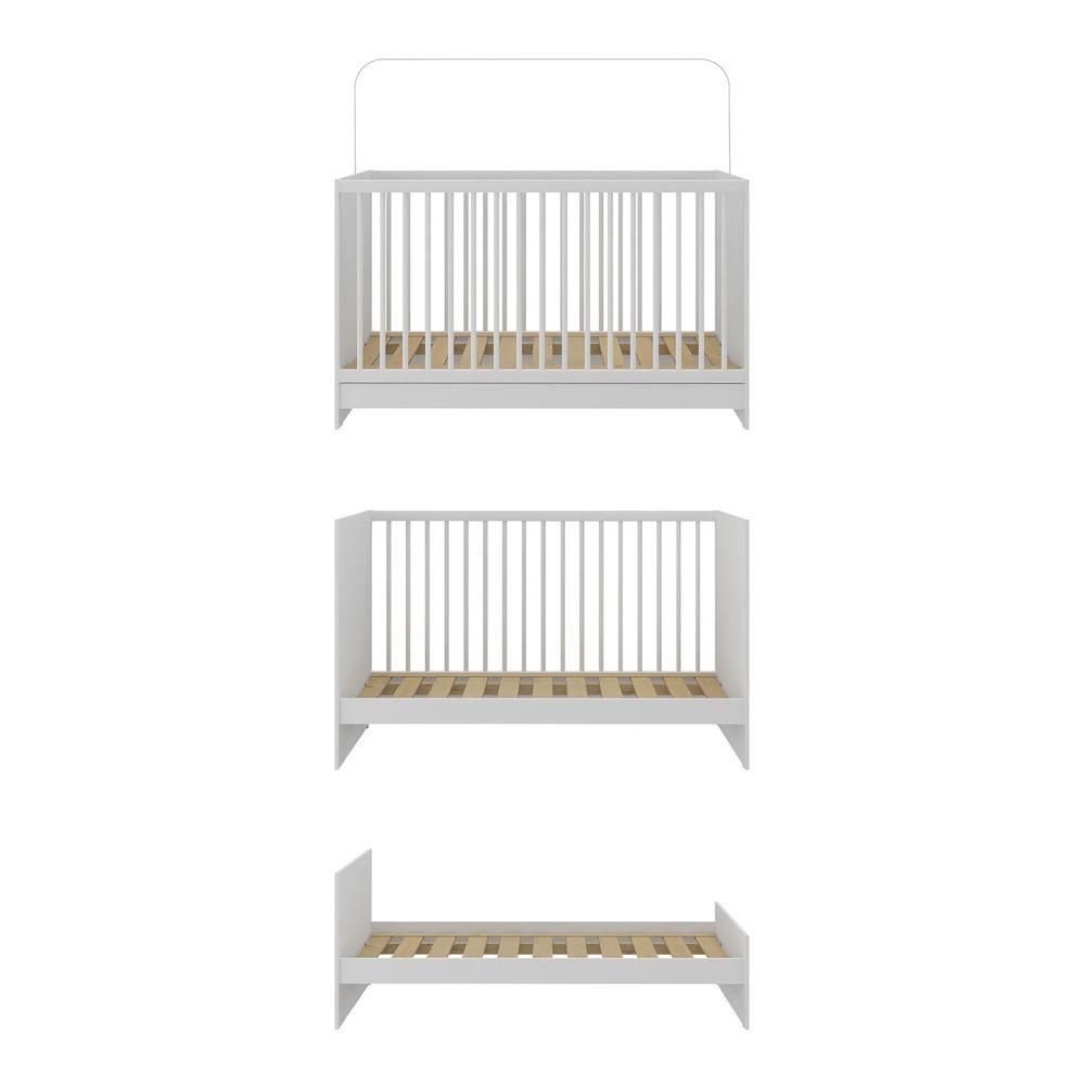Encontraproduto.com.br - Berço 3 em 1 para Colchão 60 x 130 cm Multimóveis MP0527G Branco
