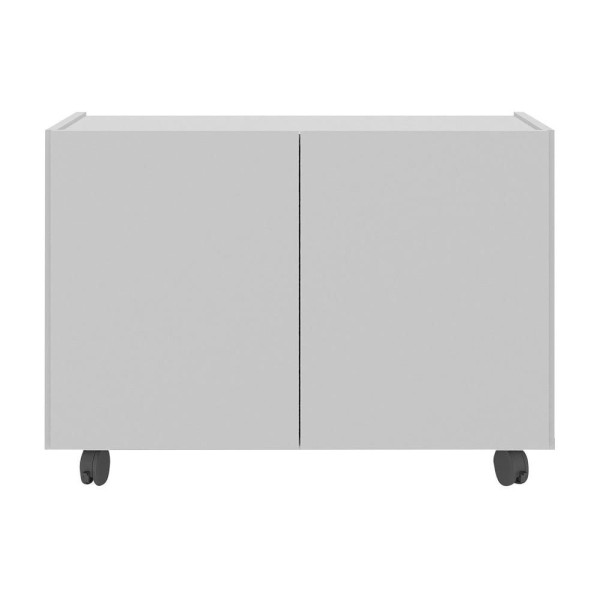 Encontraproduto.com.br - Mesa de Cabeceira com Rodízios 2 Portas Multimóveis MP4131 Branca