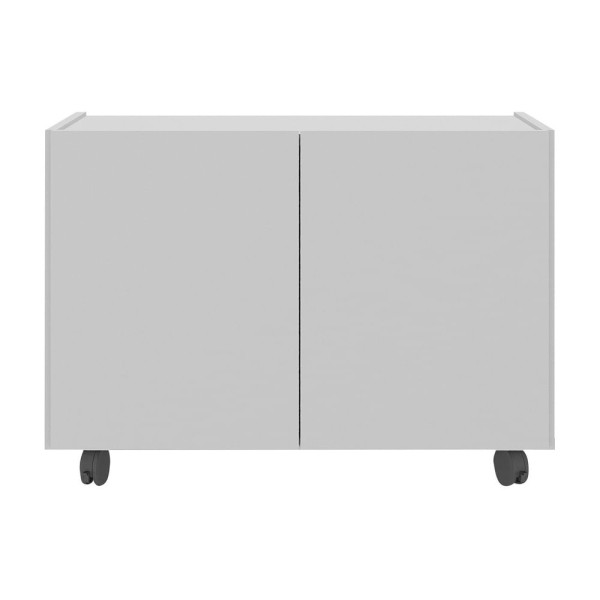 Encontraproduto.com.br - Mesa de Cabeceira com Rodízios 2 Portas Multimóveis MP4131 Branca