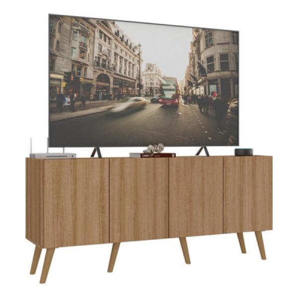 Encontraproduto.com.br - Rack Retrô Para Tv Até 50 Polegadas Com Mp1071 Branco natural