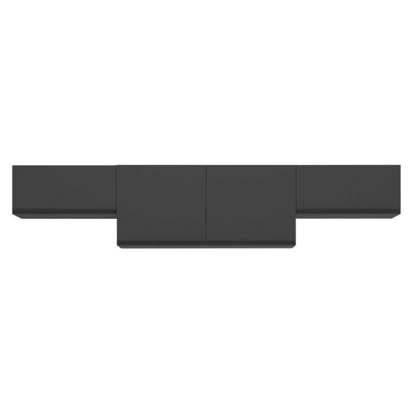 Encontraproduto.com.br - Kit 3 Armários de Cozinha Aéreos 4 Portas Veneza Multimóveis MP2151 Preto
