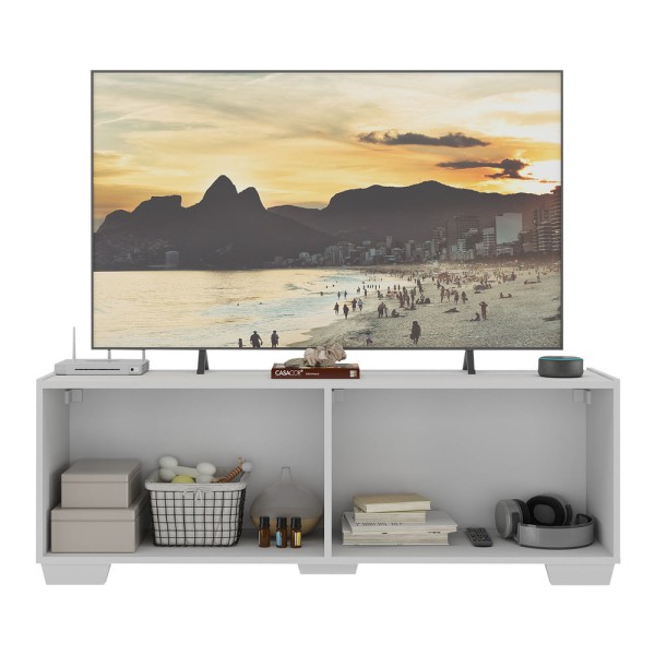 Encontraproduto.com.br - Rack Para Tv Até 50 Polegadas Com 4 Portas Multimóveis Mp1072 Branco Branco