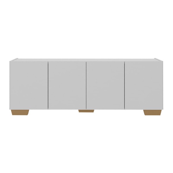Encontraproduto.com.br - Rack para TV até 50 Polegadas com 4 Portas Multimóveis MP1072 Branco/Natural
