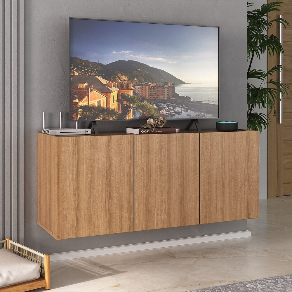 Encontraproduto.com.br - Rack Para Tv Até 32 Polegadas Com Suspenso Mp1066 Rustic Rustic