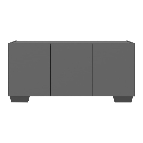 Encontraproduto.com.br - Rack Para Tv Até 32 Polegadas Com 3 Portas Multimóveis Mp1068 Grafite/preto Grafite/preto