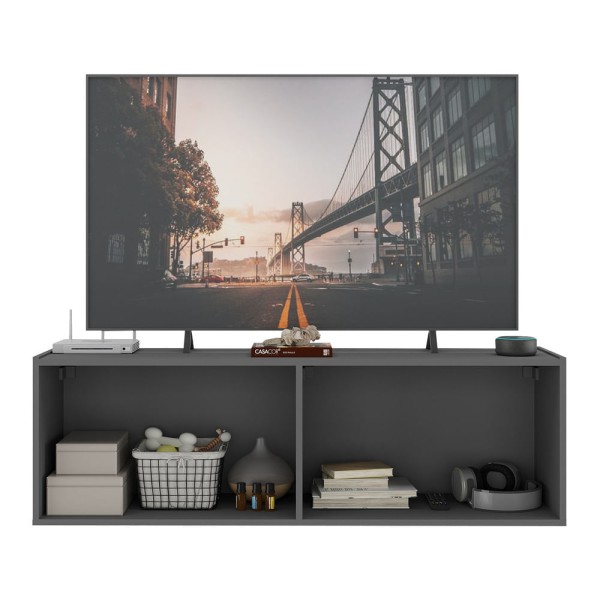 Encontraproduto.com.br - Rack Para Tv Até 50 Polegadas Com 4 Portas Suspenso Multimóveis Mp1070 Grafite Grafite