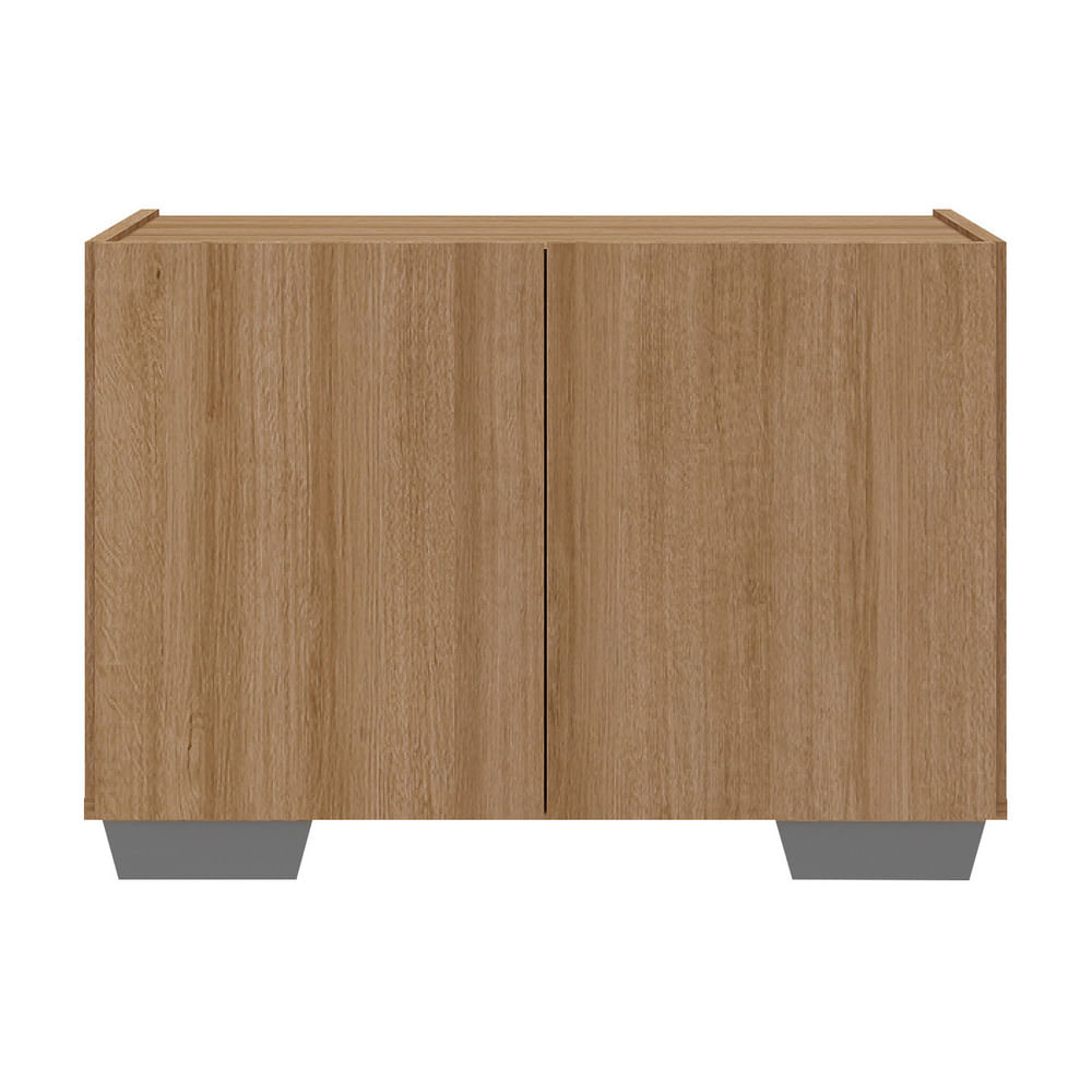 Encontraproduto.com.br - Mesa de Cabeceira com Pés 2 Portas Multimóveis MP4134 Rustic/Cinza