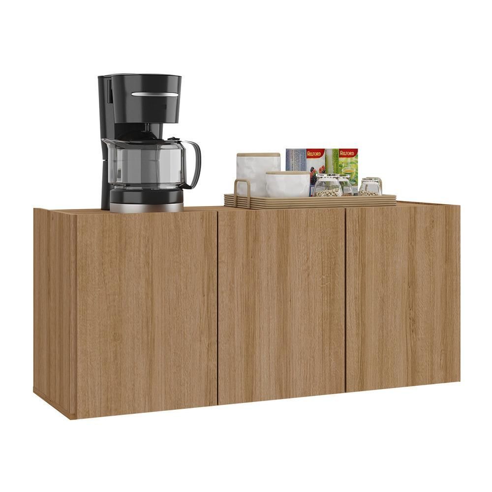 Encontraproduto.com.br - Balcão De Cozinha Suspenso 3 Portas Multimóveis Mp2166 Rustic Rustic