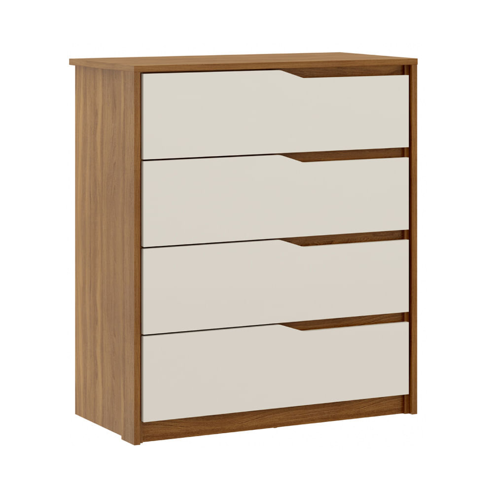 Encontraproduto.com.br - Cômoda Com 4 Gavetas Multimóveis Cr40113 Cor Amêndola