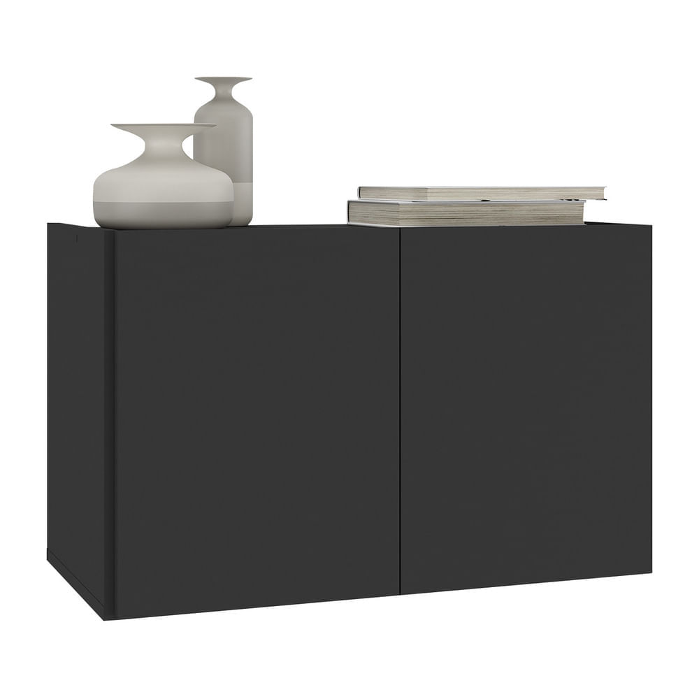 Encontraproduto.com.br - Aparador Buffet Suspenso 2 Portas Multimóveis Mp8000 Preto Preto