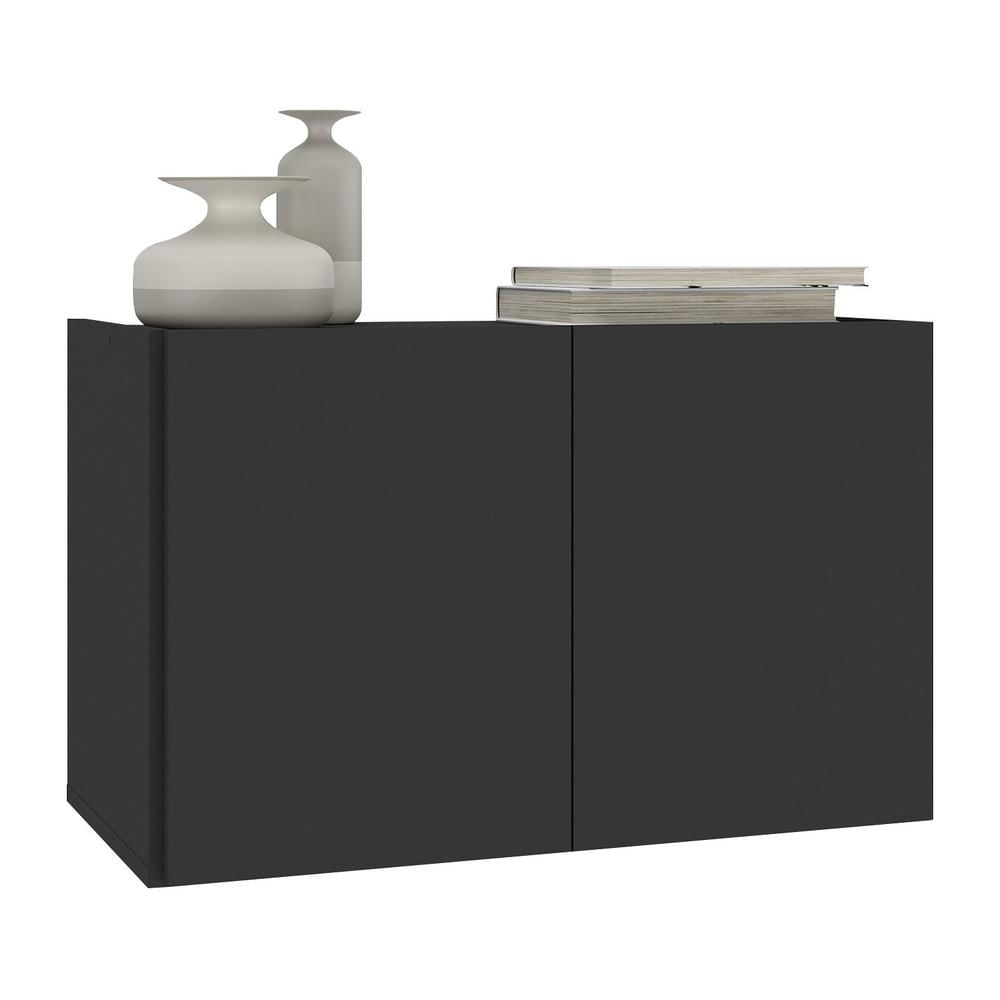 Encontraproduto.com.br - Aparador Buffet Suspenso 2 Portas Multimóveis Mp8000 Preto Preto