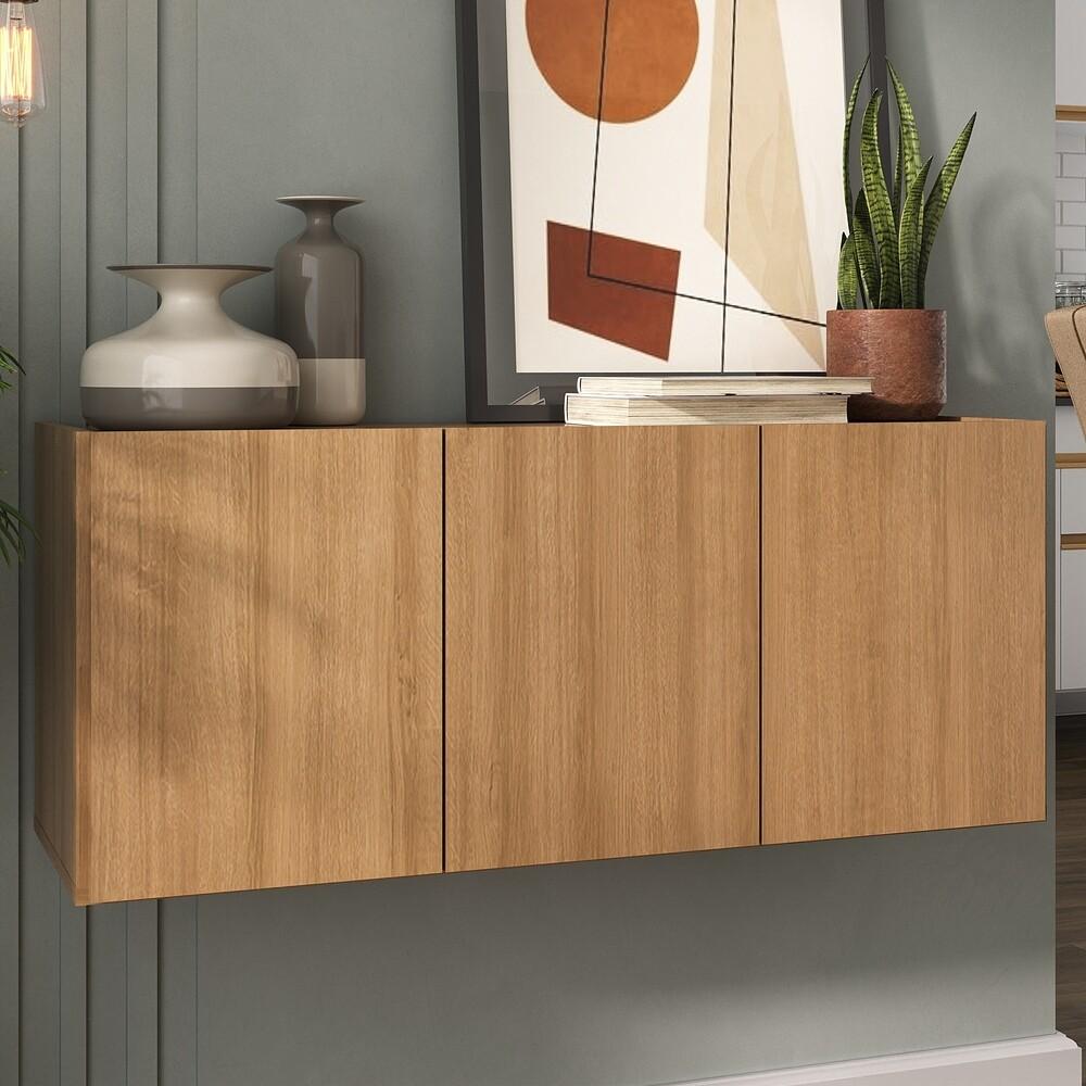 Encontraproduto.com.br - Aparador Buffet Suspenso 3 Portas Multimóveis Mp8001 Rustic Rustic