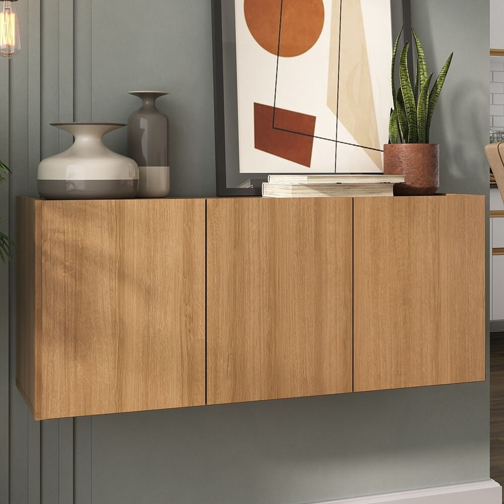 Encontraproduto.com.br - Aparador Buffet Suspenso 3 Portas Multimóveis Mp8001 Rustic Rustic